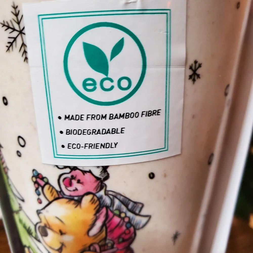 Disney Winnie the Pooh Christmas Bamboo Cups 4 pack